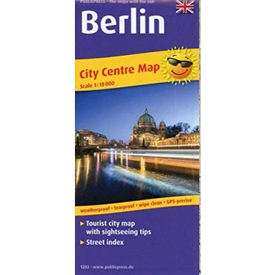 Abbildung von Berlin: Tourist City Centre map with sightseeing tips and Street index. 1:18000 (Stadtplan: SP)