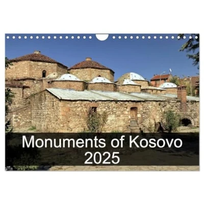 Abbildung von Monuments of Kosovo 2025 (Wandkalender DIN A4 quer), CALVENDO Monatskalender