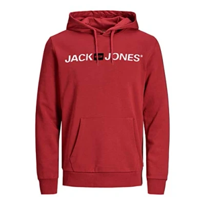 Abbildung von JACK &amp; JONES Herren JJECORP Old Logo Sweat Hood NOOS 12137054, Rio Red/REG FIT, XS