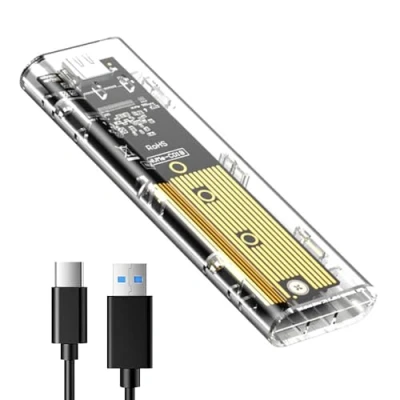 Abbildung von SSD M.2 nvme USB Gehäuse nvme, Adapter m2 Externe Festplatte 3.1 Gen2 für PCIe M Key 2230/2242/2260/2280 mit UASP sata
