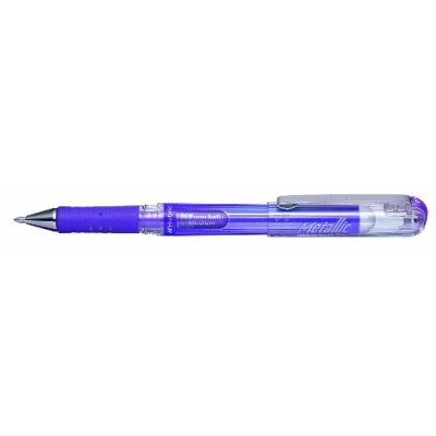 Abbildung von Pentel K230 MVO Hybrid Gel metallic Grip DX Tintenroller mit pigmentierter Tinte, 12 er Packung, violett