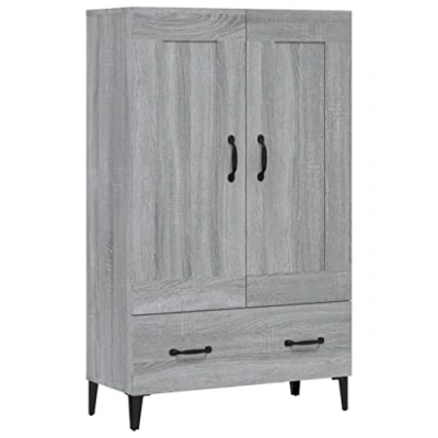 Abbildung von vidaXL Highboard Sideboard Kommode Schrank Anrichte Beistellschrank Mehrzweckschrank Hochschrank Standschrank Grau Sonoma 70x31x115cm Holzwerkstoff