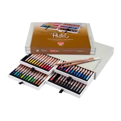 Abbildung von Talens Kreativset Design Pastellbuntstifte Kasten, 48 Farben, (48 tlg)
