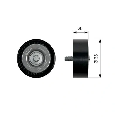 Abbildung von GATES T36437 Umlenkrolle FleetRunner Micro V Stretch Fit MERCEDES BENZ: C Klasse Limousine, T modell, E modell