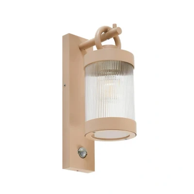 Abbildung von Lindby Außenwandleuchte Yrene, 20 cm, beige, Sensor