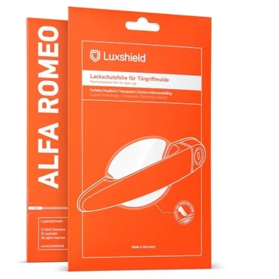 Abbildung von Luxshield Auto Türgriff Schutzfolie Griffmulde für Alfa Romeo Tonale I 2022 2024 Kratzschutz, Lackschutzfolie Transparent glänzend