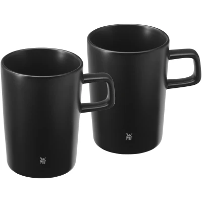 Abbildung von WMF Tasse KINEO, Kaffeetassen 2er Set, Schwarz, Steinzeug, 250 ml Fassungsvermögen