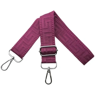Abbildung von Schultergurt für Tasche Taschengurte zum Wechseln, Verstellbar Taschengurt Breit 3.8cm mit Silber Karabiner Taschenband Schulterriemen Tragegurt Handtaschen Damen, Rein Rose, K29