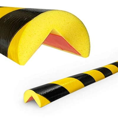 Abbildung von Betriebsausstattung24 Eckschutzprofil Typ A Länge: 1,0 m Material: hochflexiblem Polyurethan Schaum Selbstklebend Farbe: gelb/schwarz Kantenschutz