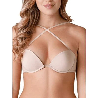 Abbildung von Wonderbra Multiplunge Everyday trägerloser/variabler BH, Damen, Größe: 80D, Hautfarben