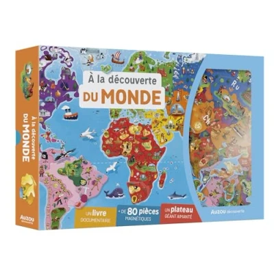 Abbildung von A LA DÉCOUVERTE DU MONDE: Avec un livre documentaire, + de 80 pièces magnétiques et plateau géant aimanté