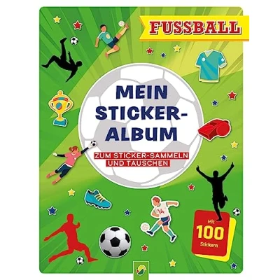 Abbildung von Mein Stickeralbum Fußball mit 100 Stickern: 24 beschichtete Seiten für das einfache Ablösen und Tauschen deiner Stickersammlung Ab 3 Jahren (Fußball Kids)