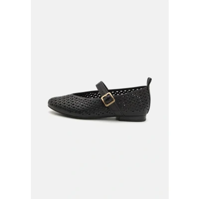 Abbildung von Clarks Fawna JANE Riemchenballerina, Damen, Größe: 39, Black Schuhe