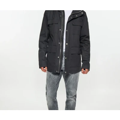 Abbildung von DREIMASTER Vintage Herren Feldjacke XXL / Militäroliv 100% Baumwolle
