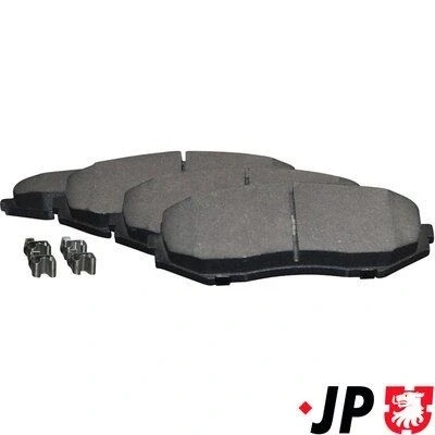 Abbildung von JP GROUP 4763601110 Bremsbelagsatz Vorderachse mit akustischer Verschleißwarnung SUZUKI: Grand Vitara 2 SUV, 1 SUV