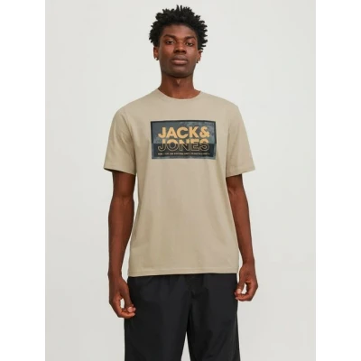 Abbildung von Jack &amp; Jones FOTO Tshirt print, Herren, Größe: Small, Moonbeam