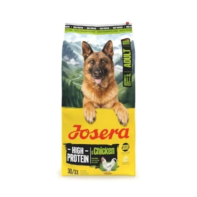 Abbildung von JOSERA Adult High Protein Huhn (1 x 12,5 kg) Premium Trockenfutter für ausgewachsene &amp; sportliche (Zucht ) Hunde Lachsöl glutenfrei proteinreich L Carnitin Taurin 1er Pack