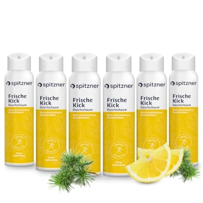 Abbildung von Spitzner Duschschaum Frischekick 150 ml (6er Pack) Wellness Dusche sanft reinigender Schaum dermatologisch getestet, vegan und hautverträglich ideal nach dem Sport