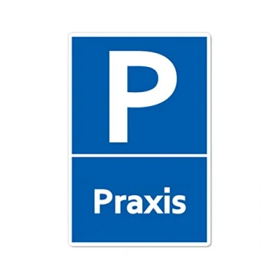 Abbildung von XXL Praxis Parkplatzschild 30 x 40cm Schild aus stabiler PVC Hartschaumplatte 5mm mit UV Schutz von STROBO