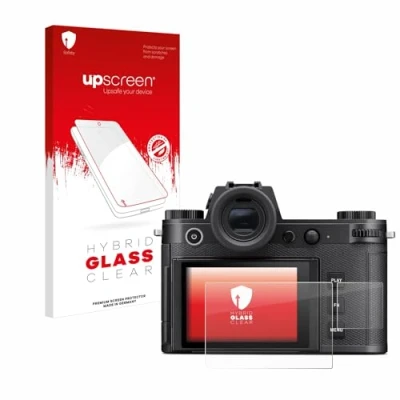 Abbildung von upscreen Schutzglas für Leica SL3 (Display + Schulterdisplay) Schutzfolie, Glas Folie [Klar, 9H Panzerschutz, Anti Fingerprint]