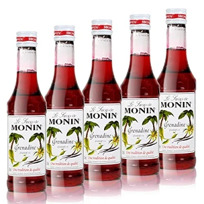 Abbildung von 5x Monin Grenadine Sirup, 250 ml Flasche