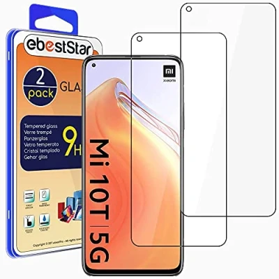 Abbildung von ebestStar {2 Stück) Panzer Schutz Glas für Xiaomi Mi 10T 5G Pro 5G, 3D Displayschutz, 9H gehärte Glas, Abgerundete, Blasenfrei