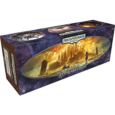 Abbildung von Fantasy Flight Games, Arkham Horror: LCG Rückkehr zu: Pfad nach Carcosa, Erweiterung, Expertenspiel, Kartenspiel, 1 4 Spieler, Ab 14+ Jahren, 45+ Minuten, Deutsch, Gelb