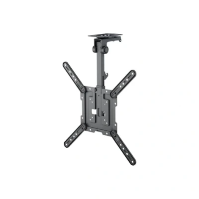 Abbildung von goobay TV Deckenhalterung für Fernseher von 23 bis 55 Zoll (58 140 cm), Halterung, max. 20 kg, seitlich schwenkbar, Deckenwinkel einstellbar, mit Hochklapp und Verriegelungsfunktion, 70824