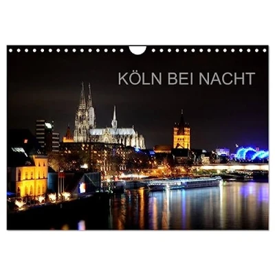 Abbildung von KÖLN BEI NACHT (Wandkalender 2025 DIN A4 quer), CALVENDO Monatskalender