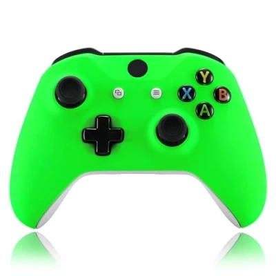 Abbildung von eXtremeRate Case Hülle für Xbox One S/X Controller, Vorderseite Gehäuse Cover Oberschale Skin Schale Shell Zubehör Controller Model 1708 Neon Grün