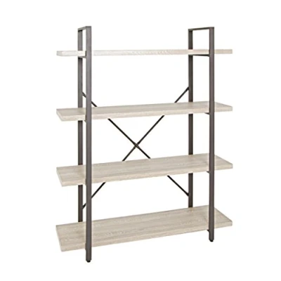 Abbildung von HAKU Möbel 87180 Regal, Metall, braun Eiche hell, 105 x 33 139