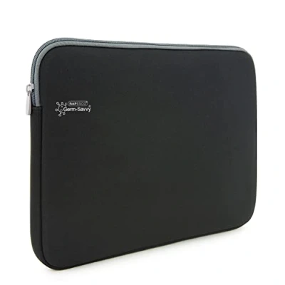 Abbildung von Rapesco 1691 Germ Savvy Antibakteriell, 11,6“ Laptop Hülle, Schwarz