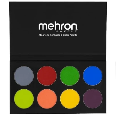 Abbildung von Mehron Paradise Make up AQ 8 Color (Tropical) Magnetische nachfüllbare Körperfarben und Gesichtsfarben Palette Professionelle Schminke für Kostüme, SFX, Halloween &amp; Cosplay