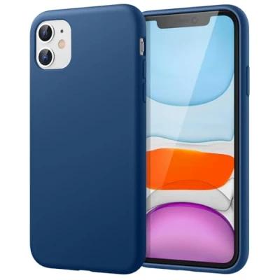 Abbildung von JETech Silicone Hülle für iPhone 11 (2019) 6,1 Zoll, seidigem Ganzkörper Schutzhülle Case Cover, mit weichem Mikrofaser Innenfutter stoßfestes Abdeckung (Blauer Kobalt)