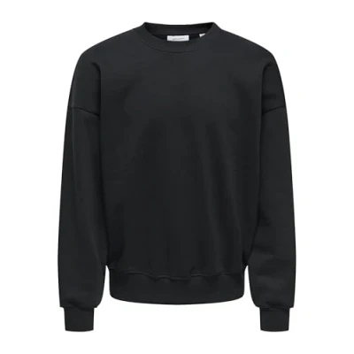 Abbildung von Only &amp; Sons Onsturner LIFE CREW NECK Sweatshirt, Herren, Größe: XS, Black