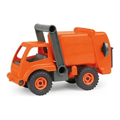 Abbildung von Lena 04216 EcoActives Müllwagen mit Mülltonne, Nutzfahrzeug ca. 30 cm, Robustes Müllfahrzeug, Spielfahrzeug für Kinder ab 2 Jahre, Orange