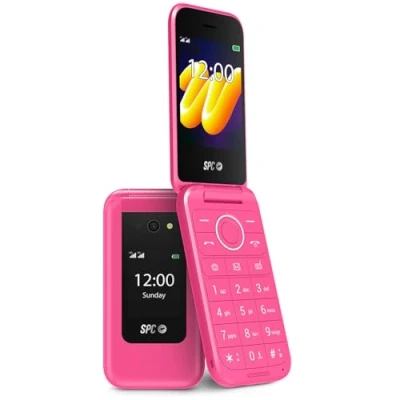 Abbildung von SPC Wild 4G Basistelefon für Digitale Abschaltung und sicheres Ersttelefon Kamera, Dual Display, SOS Taste 7 Tage Akkulaufzeit Rosa