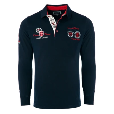 Abbildung von Carisma MIT UND Stickerei Rugby TEAM Poloshirt, Herren, Größe: 3XL, Blau