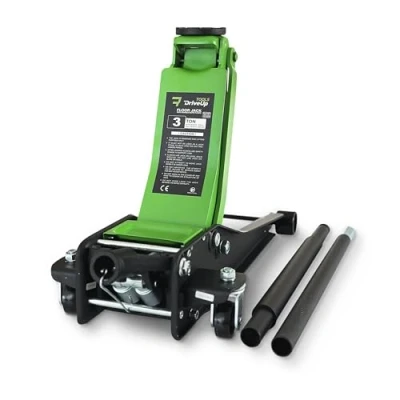 Abbildung von DRIVEUPTOOLS Hydraulischer Wagenheber mit niedrigem Profil für 3 t Autos. Wagen Doppelkolbenhub 75500 mm Wagenheberkapazität bis zu 3000 kg