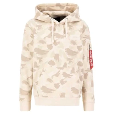 Abbildung von Alpha Industries camo Kapuzenpullover, Herren, Größe: XL, Sand