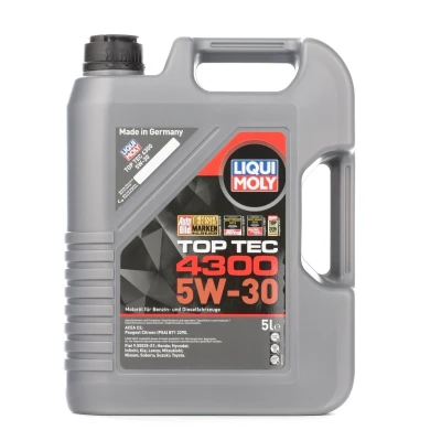 Abbildung von Liqui Moly Top Tec 4300 5W 30 5l Motoröl 3741 PEUGEOT: 107 Schrägheck, 807, 108 CITROËN: Jumper II Pritsche/Fahrgestell