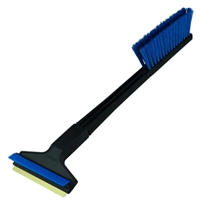 Abbildung von Auto Eiskratzer mit Besen Schneebesen Messing Kratzer Scheibenkratzer Eisschaber Schneebürste Schneefeger (L&amp;P A056 Schwarz Blau)