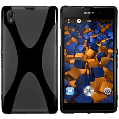 Abbildung von mumbi Hülle kompatibel mit Sony Xperia Z1 Handy Case Handyhülle, schwarz