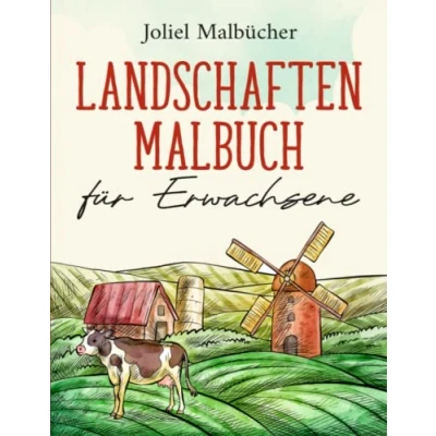 Abbildung von Landschaften Malbuch für Erwachsene: Vielseitiges Ausmalbuch Tropische Strände, Wälder und Seen, idyllische Landschaften, malerische Dörfer majestätische Berge