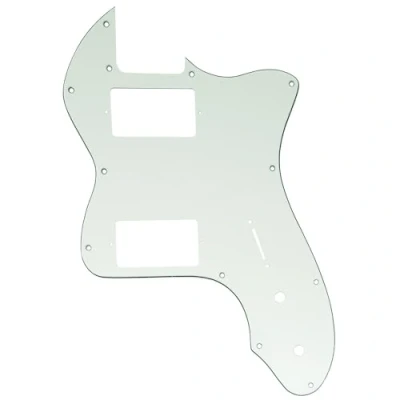 Abbildung von Musiclily Pro 12 Löcher Bedeckt HH Gitarren Schlagbrett Pickguard für USA/Mexico Fender 72 Tele Thinline Style E Gitarre, 3 lagig Aged White