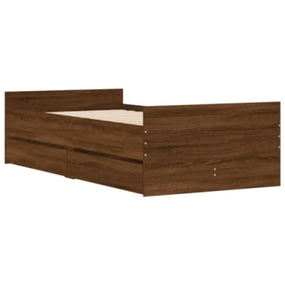 Abbildung von vidaXL Bett mit Schubladen Braun Eiche Optik 75x190 cm