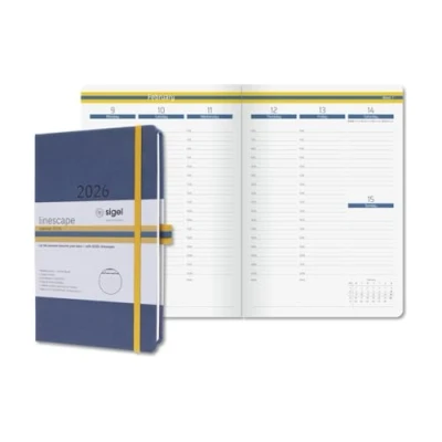 Abbildung von Sigel Wochenkalender Linescape ca. A5 EN Hardcover blau 2026