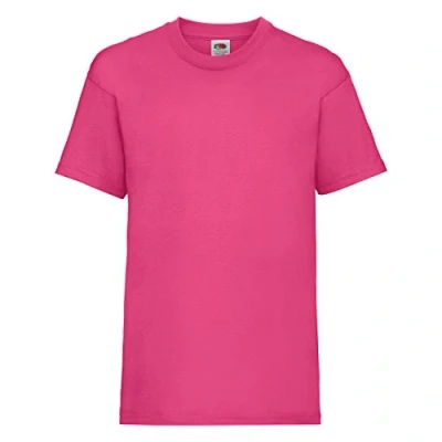 Abbildung von Fruit of the Loom Jungen T Shirt, Pink (Fuschia), 7 8 Jahre (128)