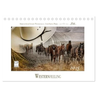 Abbildung von Western Feeling (Tischkalender 2025 DIN A5 quer), CALVENDO Monatskalender