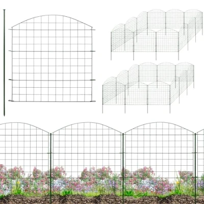 Abbildung von V2Aox Teichzaun Zaun Gartenzaun Steckzaun Garten Teich 24 Zaunelemente 78 cm